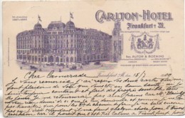 Allemagne  FRANKFURT  Carlton Hotel - Frankfurt A. Main