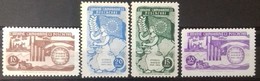 TURQUIE TURKEY N° 1215 à 1218 COTE 45 € 1954 NEUFS * MH 5ème ANNIVERSAIRE DU CONSEIL DE L'EUROPE - Unused Stamps