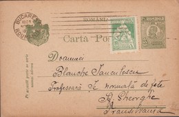 Romania - Postal Stationery Card MiNr. P 68, BUCURESTI - ROUMANIE 28.11.1921 - Sf. Gheorghe. - Ganzsachen
