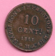 Monnaie Italie 10 Cent 1811 M Plat03 - Napoleontisch