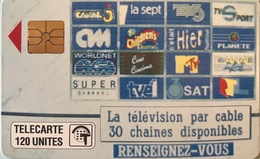 MONACO  -  Phonecard  -  MF 13  -  Télé Câblée  - 120 Unités - Monace