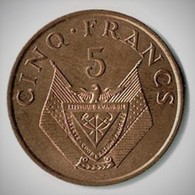 RWANDA / CINQ FRANCS / 1974 - Rwanda