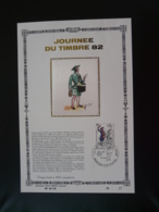 Feuillet FDC Facteur Postman Journée Du Timbre Belgique 1982 (format/size 16x24cm, Ed. Sony Stamps, Tirage/printed 400) - 1981-1990