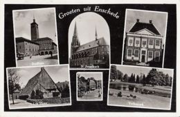 87490- ENSCHEDE- TOWN HALL, CHURCH, PARK, DIFFERENT VIEWS - Enschede