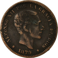 Monnaie, Espagne, Alfonso XII, 5 Centimos, 1879, TB, Bronze, KM:674 - Provinciale Munten