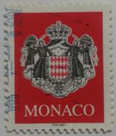 135. MONACO 2001 USED STAMP COATS OF ARMS - Usados