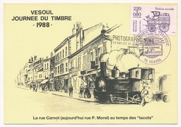 FRANCE - Carte Locale - Journée Du Timbre 1988 - 70 VESOUL - 12 Mars 1988 - Tag Der Briefmarke