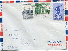 VIET-NAM LETTRE PAR AVION DEPART SAIGON 13-7-19?? VIET-NAM POUR LA FRANCE - Viêt-Nam