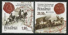 RUMANIA /ROMANIA /RUMÄNIEN -EUROPA 2020 -"ANTIGUAS RUTAS POSTALES - ANCIENT POSTAL ROUTES.- SERIE De 2 V. - N - 2020