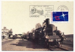 FRANCE - OMEC Sur CPM "Ligne Des Cévennes Langeac - Villefort - Alais" 15/5/1995 LANGEAC - Trains