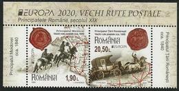 RUMANIA /ROMANIA /RUMÄNIEN -EUROPA 2020 -"ANTIGUAS RUTAS POSTALES - ANCIENT POSTAL ROUTES.- SERIE De BF Tipo 1- S - 2020