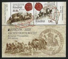 RUMANIA /ROMANIA /RUMÄNIEN -EUROPA 2020 -"ANTIGUAS RUTAS POSTALES - ANCIENT POSTAL ROUTES.- SERIE De BF Tipo 1- INF - 2020