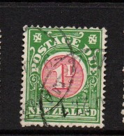 New Zealand Postage Due 1d Blue Green Damaged - Timbres-taxe