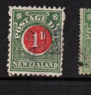 New Zealand Postage Due 1d Deep Carmine And Blue Green  Perf 11 - Segnatasse