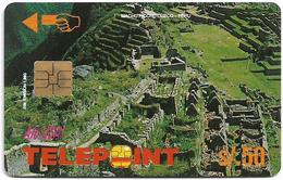 Peru - Telepoint - Machu Picchu Puzzle Piece 3/4 (Reverse 'Telecable'), 50Sol, 8.000ex, Used - Perú