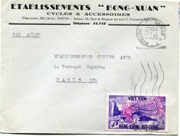 VIET-NAM LETTRE PAR AVION DEPART SAIGON 27-12-1956 VIETNAM POUR LA FRANCE - Viêt-Nam