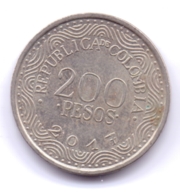 COLOMBIA 2017: 200 Pesos, KM 297 - Colombia