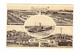 GREAT YARMOUTH, Norfolk, England, "Souvenir Gt. Yarmouth", Multi-View  Pre-1920 Postcard - Great Yarmouth