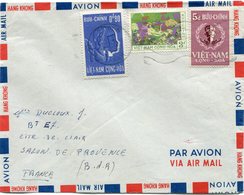 VIET-NAM LETTRE PAR AVION DEPART SAIGON  ?-6-1962 VIET-NAM POUR LA FRANCE - Viêt-Nam