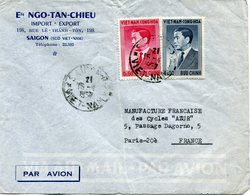 VIET-NAM LETTRE PAR AVION DEPART SAIGON 15-4-1957 VIET-NAM POUR LA FRANCE - Viêt-Nam