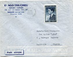 VIET-NAM LETTRE PAR AVION DEPART SAIGON 26-12-195? VIETNAM POUR LA FRANCE - Viêt-Nam