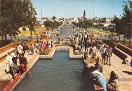 1232"ETHIOPIA-ASMARA-(AFRICA)- SCORCIO PANORAMICO" ANIMATA CON FONTANA  CART ORIG - Ethiopie