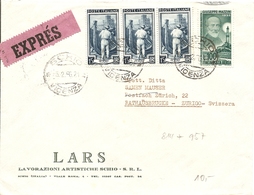 Italia. 3.2.1956, Mazzini, Schio To Switzerland, Express Cover, See Scans! - 1946-47 Corpo Polacco Periode