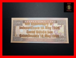 SOMALILAND 20 Shilin 18.5.1996  P. 10 *COMMEMORATIVE* Bronze Overprint RARE  UNC - Sonstige – Afrika