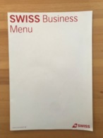 SWISS Business Menu - Menu Cards