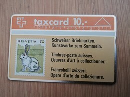 ZWITSERLAND  LANDYS & GYR   SERIE ;106C CHF 10,-  STAMP ON CARD  MINT  **1889** - Suisse