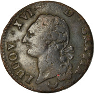 Monnaie, France, Louis XVI, Sol Ou Sou, Sol, 1781, Metz, TB+, Cuivre, KM:578.2 - 1774-1791 Ludwig XVI.
