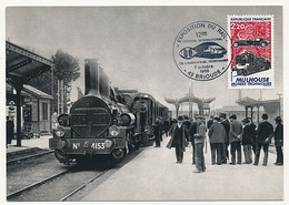 FRANCE - Cachet Temp "Exposition Du Rail - 12eme Festival Int. De L'audiovisuel Ferroviaire" 44 BRIOUDE 1988 S/CPM - Trains