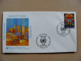 Fdc Cover UN United Nations Geneve Switzerland 1988 Children - Briefe U. Dokumente