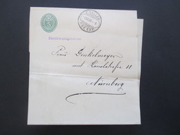 Schweiz 1903 Streifband Nach Nürnberg Mit St. Gallen Rasierklingenstempel Brf. Exp. - Cartas & Documentos