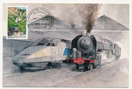 FRANCE - Cachet Temp "70eme Anniversaire Des Cheminots Philatélistes - Paris - 6/2/1997" Sur CPM Aquarelle Joveneaux - Trains