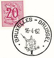 Thema "soldat" - COB 851 Avec Cachet Spécial Bruxelles 16-4-1962 (dessin Soldat De Bruxelles) - Gedenkdokumente