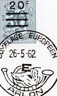 Cachet Spécial "Arlon 26-5-1962 Jumelage Européen" (avec Dessin Sanglier Et Cor De Chasse" Sur COB 1173 - Gedenkdokumente