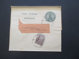 Argentinien 1912 Streifband Mit Zusatzfrankatur An Emilio Farnkopf Director De La Destileria Oriental Paso De Molino - Covers & Documents