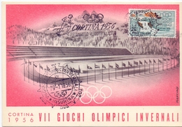 POST CARD CORTINA OLYMPIC GAMES SPECIAL POSTMARK 1956  (MAGG20026) - Inverno1956: Cortina D'Ampezzo