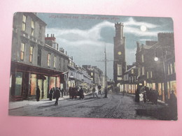 High Streetand WallaceTower, AYR Moonlight_1905'_Valentine' S Moonlight Series - Ayrshire