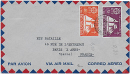 SPM - 1947 - SERIE DE LONDRES "FRANCE LIBRE" - ENVELOPPE Par AVION De SAINT PIERRE ET MIQUELON => PARIS - Cartas & Documentos