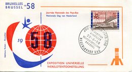 14158158 Belgium 19580820 Bx Expo58; Journée Des Pays-Bas; Pli - 1958 – Bruselas (Bélgica)