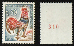 N° 1331Ab 30c COQ Neuf N** N° Rouge Cote 13,5€ - 1962-1965 Haan Van Decaris