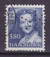 Denmark Perfin Perforé Lochung (S31) 'SK' Søllerød Kommune, Holte 3.80 Margrethe II. (2 Scans) - Variétés Et Curiosités