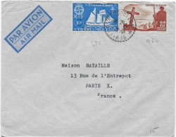 SPM - 1948 - SERIE De LONDRES "FRANCE LIBRE" - ENVELOPPE Par AVION  => PARIS - Storia Postale