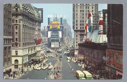 US.- NEW YORK CITY. TIMES SQUARE. OLD CARS. BUS. COCA COLA. CHEVROLET. SHERATON ASTOR. ADMIRAL TELEVISION. - Time Square