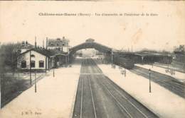 CHALONS SUR MARNE VUE D'ENSEMBLE DE L'INTERIEUR DE LA GARE ARRIVEE DU TRAIN - Châlons-sur-Marne