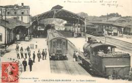 CHALONS SUR MARNE LA GARE ARRIVEE DU TRAIN - Châlons-sur-Marne