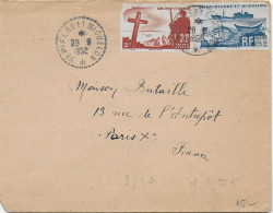 SPM - 1952 - ENVELOPPE Par AVION De SAINT PIERRE ET MIQUELON => PARIS - - Cartas & Documentos