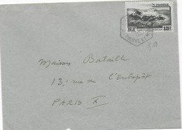 SPM - 1955 - ENVELOPPE De  MIQUELON (CACHET HEXAGONAL !)  => PARIS - Briefe U. Dokumente